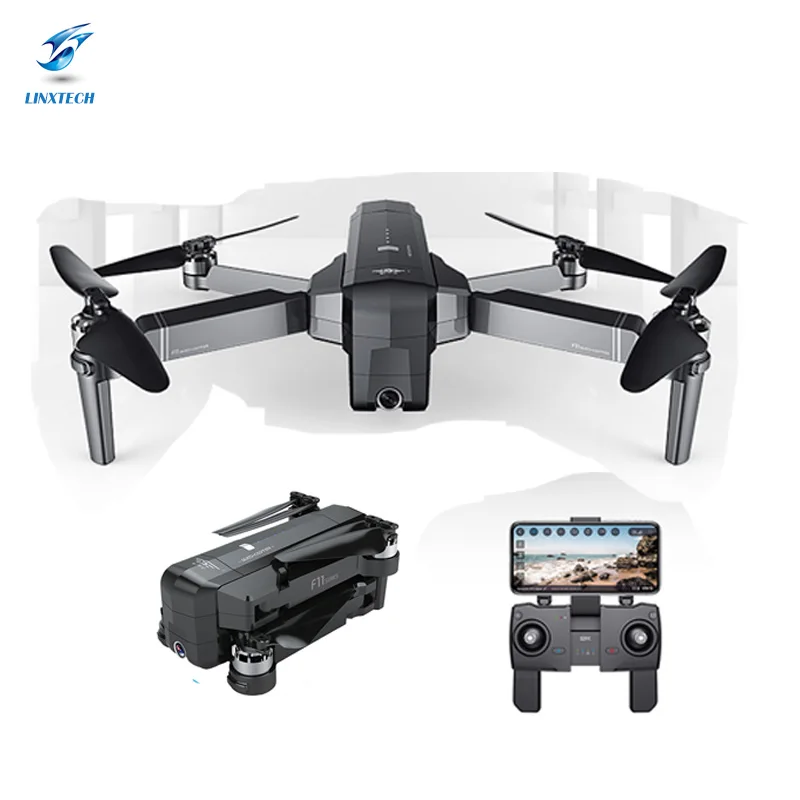 Linxtech Brushless motor RC GPS Drone quadcopter 1080P HD FPV 5G camera professional  RTF selfie foldable drone SJRC F11
