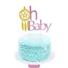 Baby Girls's Happy Birthday Party Decorations Pink Glitter Paper Cupcake Wrapper And Topper