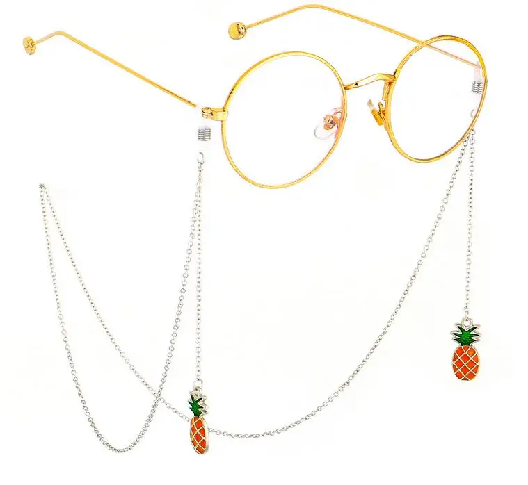 

Queena Eyeglass Chain With Pineapple Pendant Spectacles Eyewears Sunglasses Reading Glasses Chain Neck Cord Strap Rope, See as pictures