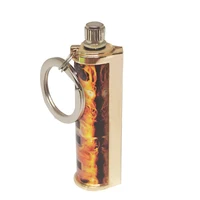 

Match Flint Fire Lighter Kerosene Oil Gas Zinc Alloy Keychain Waterproof Camping Tool