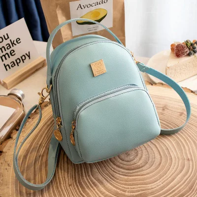 

9F043 fashionable smart womens vintage backpack leather outdoor bag backpacks for girls, Pink,red,black,blue,gray