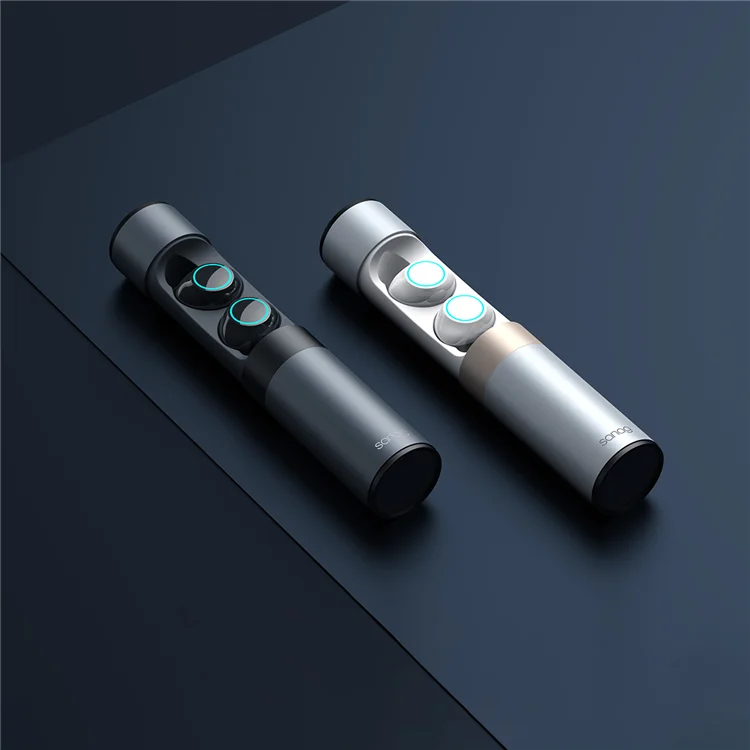 Hottest Sanag Brand Model HiFi V5.0 J1 Wireless Earphones Headphones Sport Earbud with Dual Mic IPX7 Waterproof Touch Control