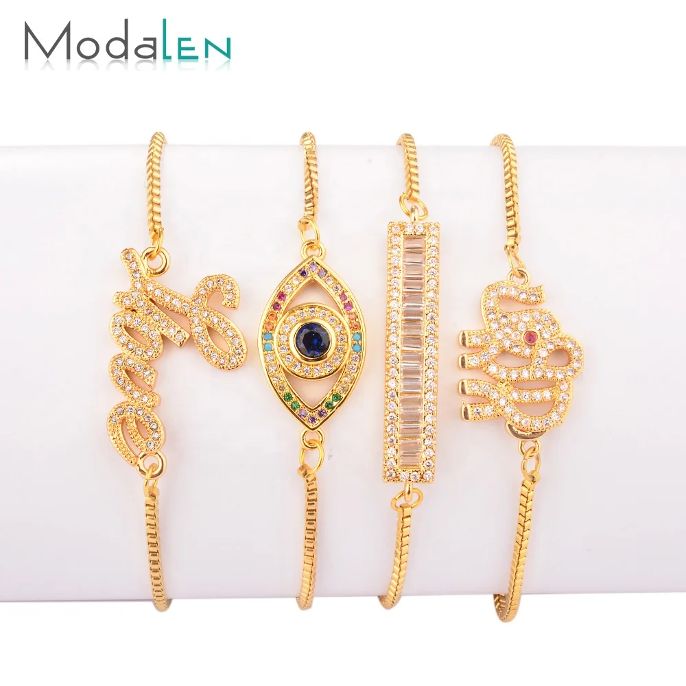 

Modalen Love Elephant Stone Evil Blue Eye Stainless Steel Woman Bracelet,Bracelets for Women Jewelry, Gold