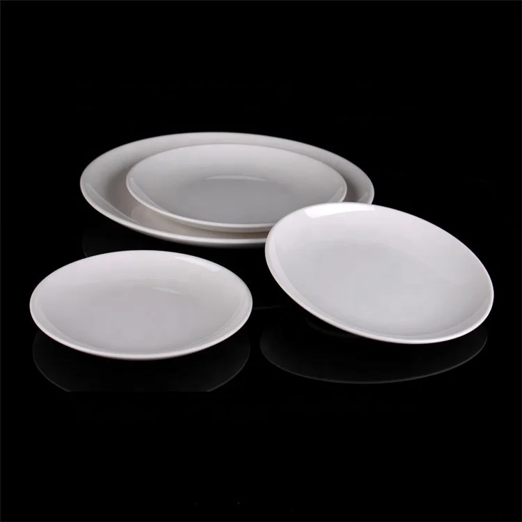 Round Dinner set Hotel Used White Cheap Bulk Melamine Plates Restaurant