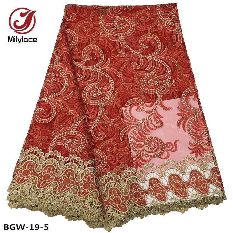 

Embroidered Wine cheap african french net lace fabric wholesale with stones, 9colors in stock
