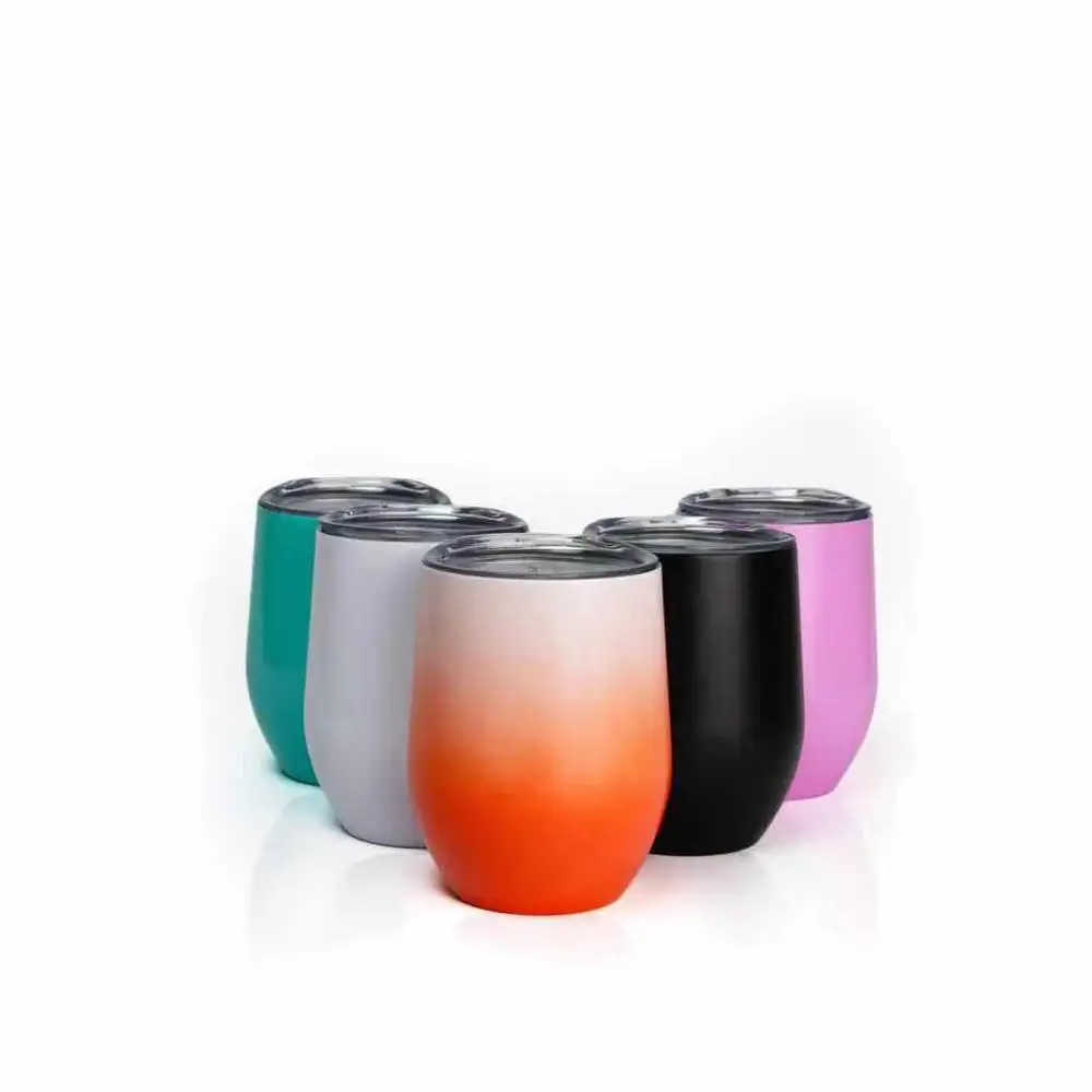 

12oz stainless steel wine glass,vacuum insulated wine tumbler, Customized color
