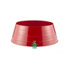 Promotion red color large metal Christmas tree collar for artificial trees