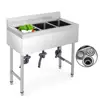 Commercial laboratory 304 stainless steel kitchen sink 9.5' Deep