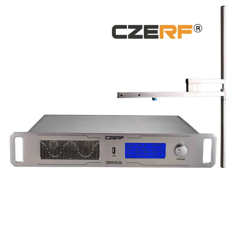 

CZE-T1K1 1000W 1KW 87.5-108MHz Adjustable wireless professional broadcast radio station fm transmitter, Silver