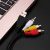 1.5M 5FT USB Male to 3 RCA AV Audio Video Cable Cord Adapter Computer/HDTV/Laptop/Projector in audio video Cable