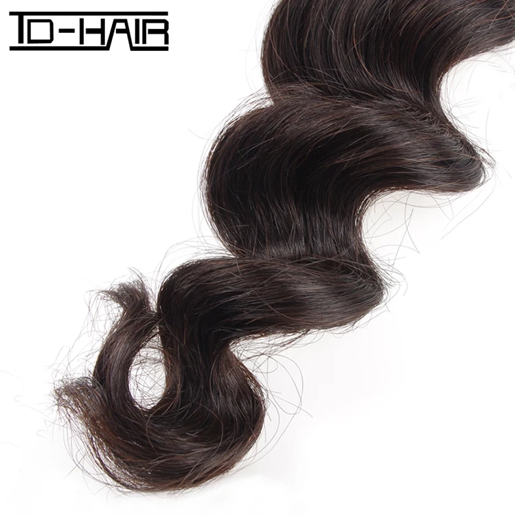 

Ready to ship Unprocessed Wholesale Human Virgin Remy Hair Brazilian Hair Bundles with Loose Wave Closure Hair, Brown color (can made any colors you want)