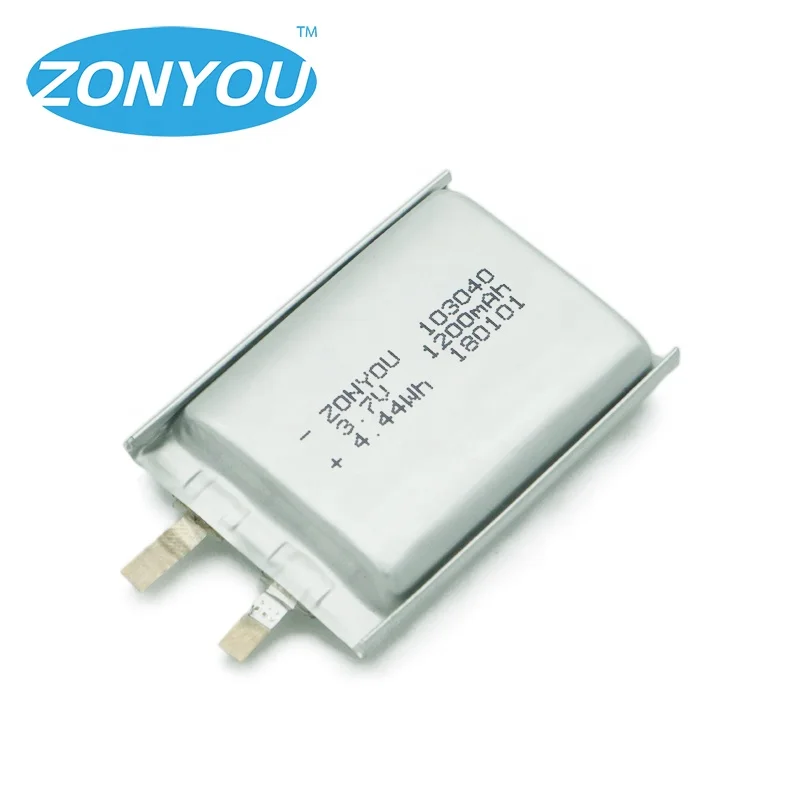 
SZ Rechargeable 103040 1200mAh 3.7V 4.44Wh Li-ion Lithium Ion Polymer Lipo Batteries Battery for Headlamp 