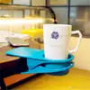 Lifesaver Desk Cup Holder ClipLifesaver Desk Cup Holder Clip ABS Office Drinks Beverages Cupholder Table Storage Racks No Spills