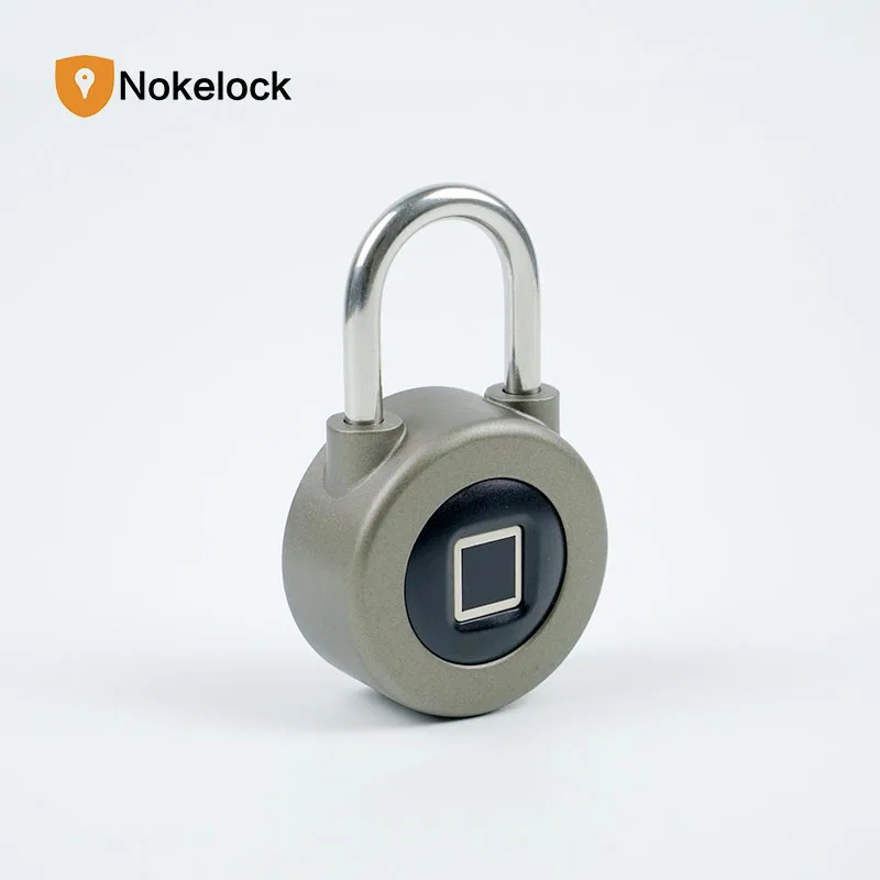 

USB rechargeable smart bluetooth and fingerprint padlock for suitcase gym cabinet, Grey;pink;gold;black;blue