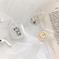 

Protective Silicone Cases for Airpod 2 Hard PC Cartoon Transparent Earphone Cover for air pod case for apple airpods case