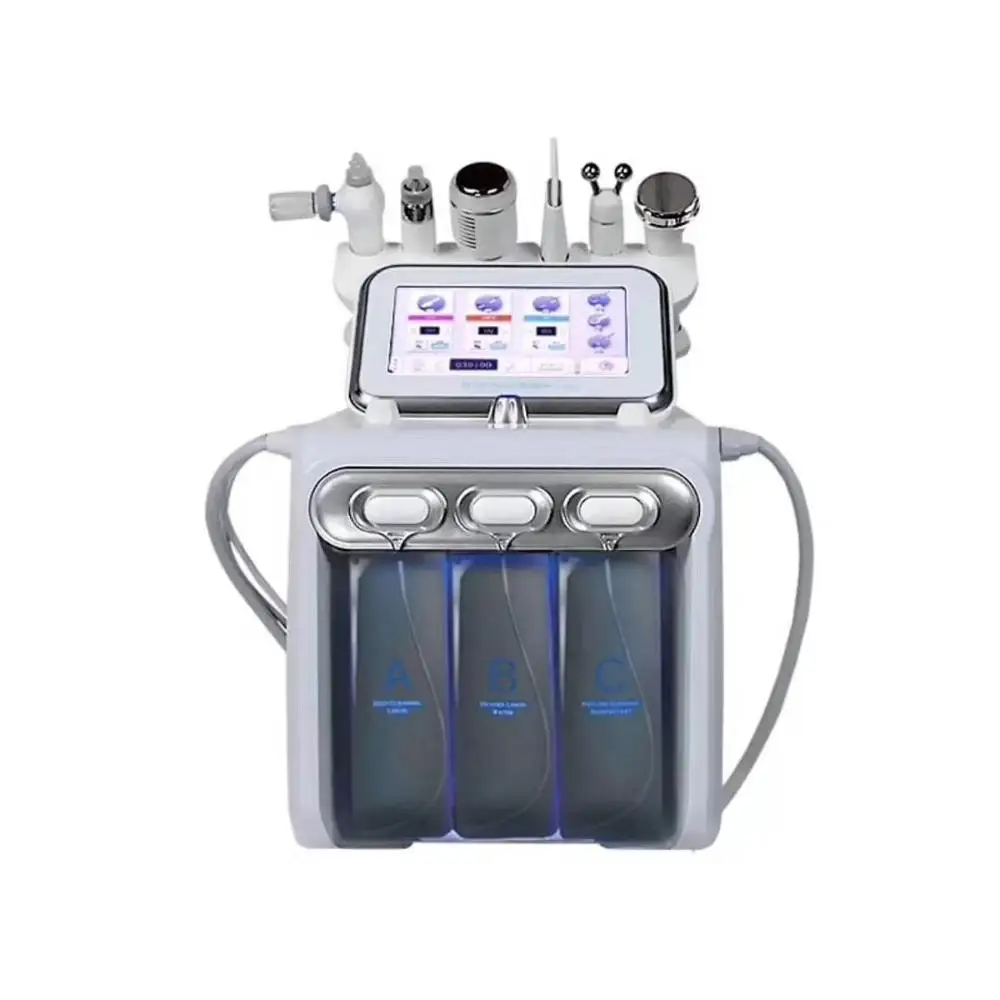 

6 in 1 Hydra water Dermabrasion RF Bio-lifting Spa Facial Machine/Hydro Microdermabrasion Machine, White