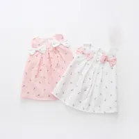 

Summer Floral Print Girls Dresses Korean Style Soft Cotton Kids Dress Clothing