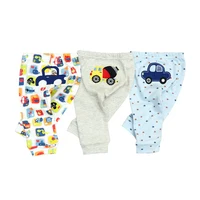

2019 3pk 100% cotton Baby Pants 0-24 M