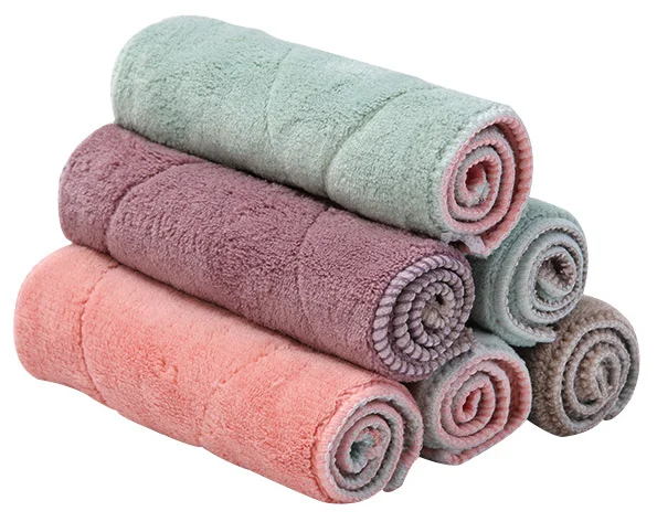 

Extra Thick Microfiber Cleaning Cloths with Bright Colors Kitchen Dish Cloth Double-sided Car Wash Cloth Ribbed Towel, Customized