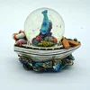 High quality Nautical resin cheap dolphin shaped custom snow globe