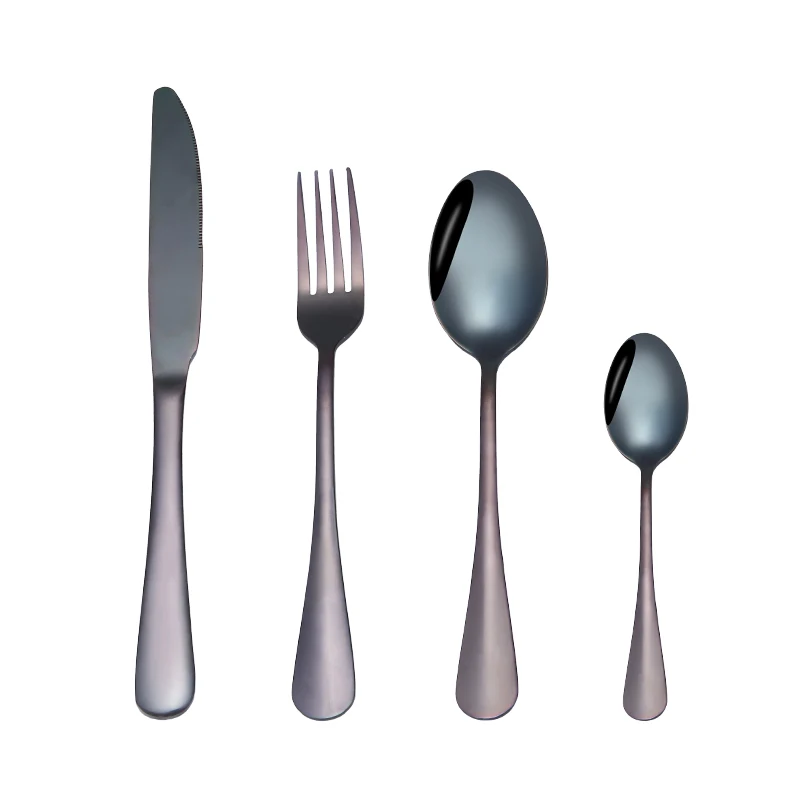 

Black plating High Quality 4 PCS Stainless steel Black Cutlery set Flatware set