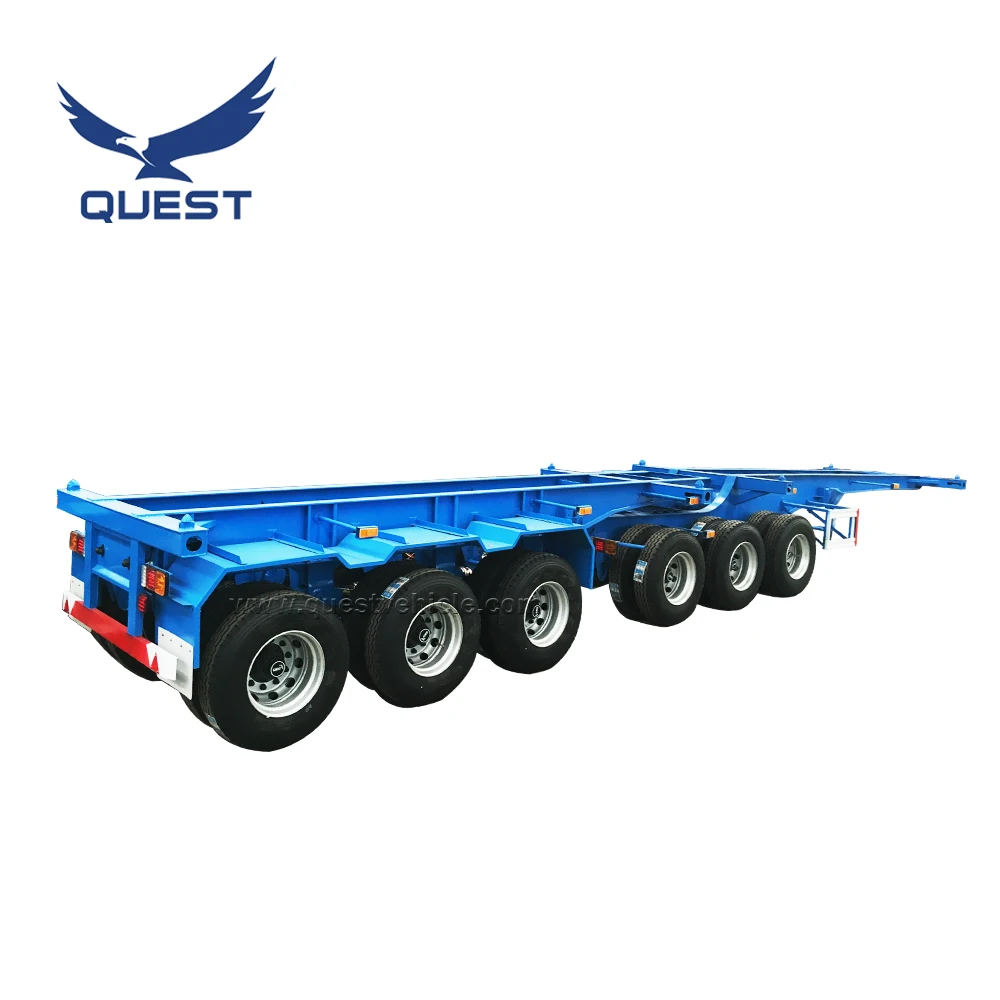 

40FT 80tons 6 Axle Container Carrying Skeleton Interlink Semi Trailer, Customers optional