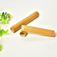 

Bamboo travel case portable bamboo toothbrush holder with customize logo