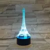 Kids room decor optical novelty illusion Eiffel tower night light 3d led