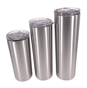 Image of vacuum double wall stainless steel 30 oz skinny tumblers