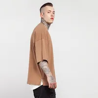 

Wholesale High Quality New Design Loose Oversize Solid Color Cotton Men's T-shirt