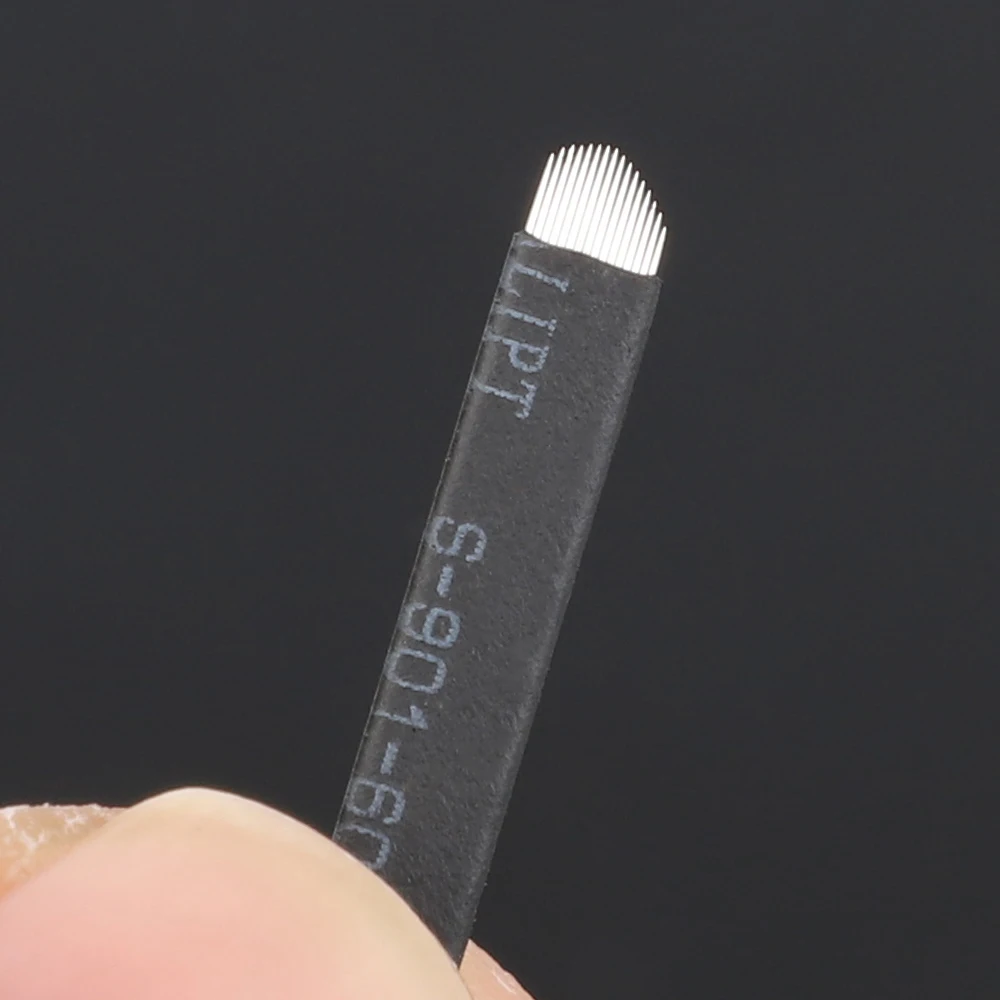 

Hot selling Black V 16 BLADES Flex Blade Microblading Eyebrow Tattoo Needle for eyebrows