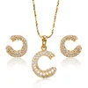 62896-Xuping fashion Jewelry Letter C Pendant Jewelry sets