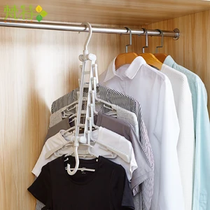 Image of Magic wardrobe non-slip clothes magic hanger foldable hanger for saving space