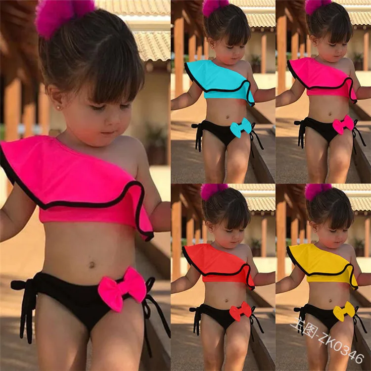 

YY063 children bikini for little baby girl swimwear 4colors available in stock