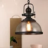 Industrial black modern banquet hall glass pendant lamp