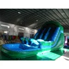 Outdoor green marble Double lanes Inflatable Water Slide for sale