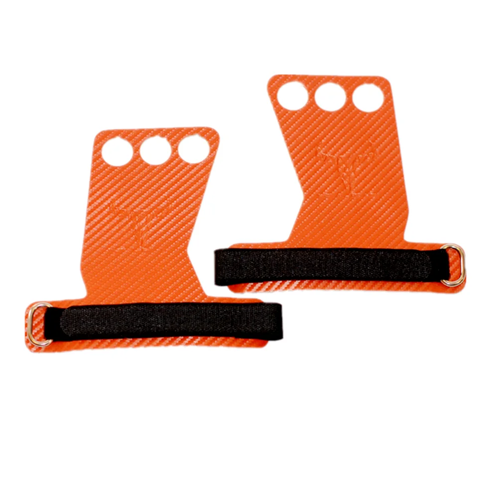 

2019 Hot Sales Carbon Fabric Gym Palm Protection Grips for Weight Lifting, Black, orange, red, blue, brown