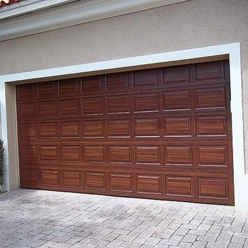 Automatic Roll Up Electric Remote Control Wood Grain Garage Doors