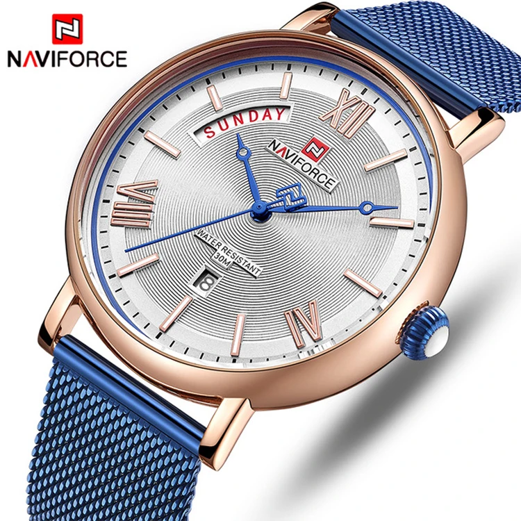 

NAVIFORCE 3006 Top Luxury Brand Fashion Simple Quartz Watch Men's Casual Full Steel Waterproof Wrist Watch gift