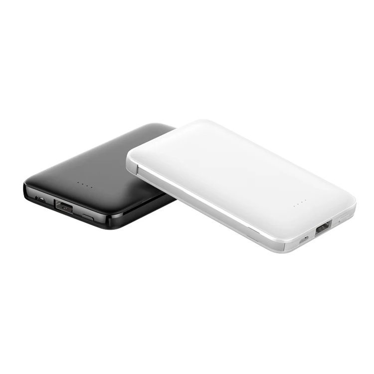 

2019 Best selling ! High quality power bank charger 5000mah with built-in micro cable and Type-C cable and adapter for iPhone
