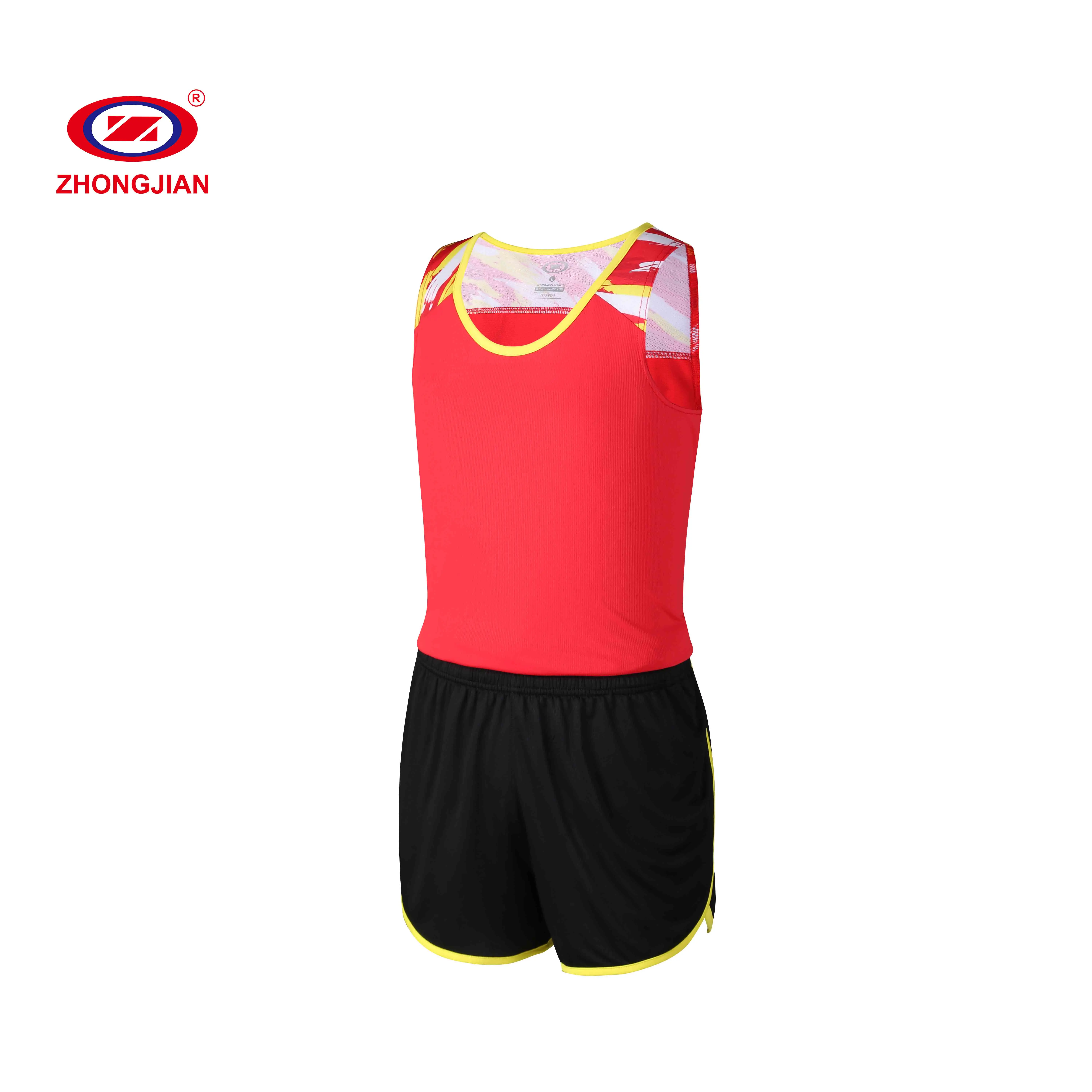 

summer Running Track and field uniforms fast dry wicking Marathon track suit, Blue,red,white,green