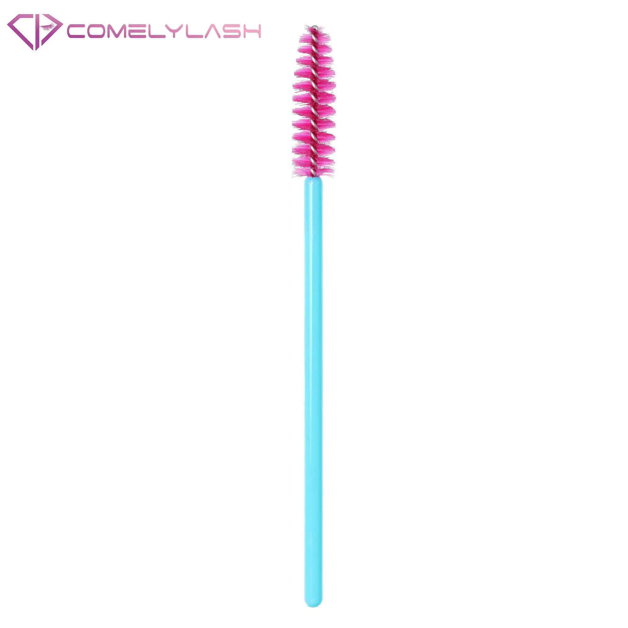 

cheap cosmetic unique design gloden eyebrow comb and lash brush eyelash spoolie brush makeup tools, Black+customized color