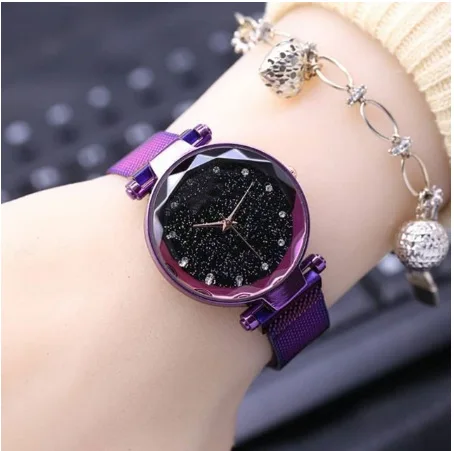 Hot foreign trade star surface watch fashion magnet magnet net with ladies watch wholesale spot