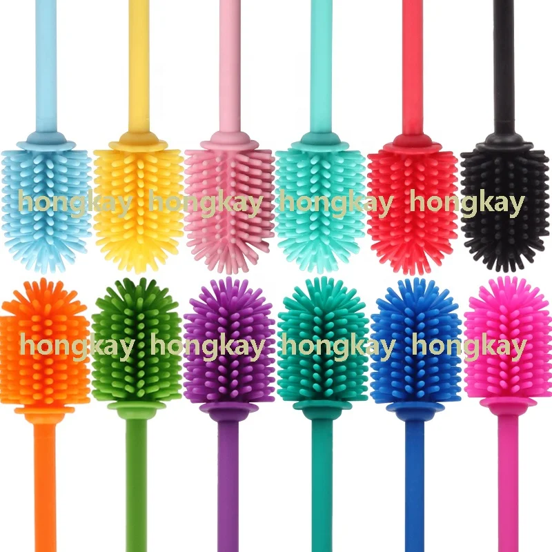 

Amazon best sell silicone bottle brush, Customized