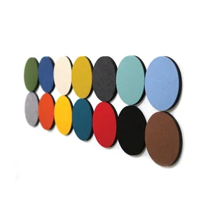 Image of Sandwich Felt Board Circle Type Felt Memo Board for Home Wall Decoration