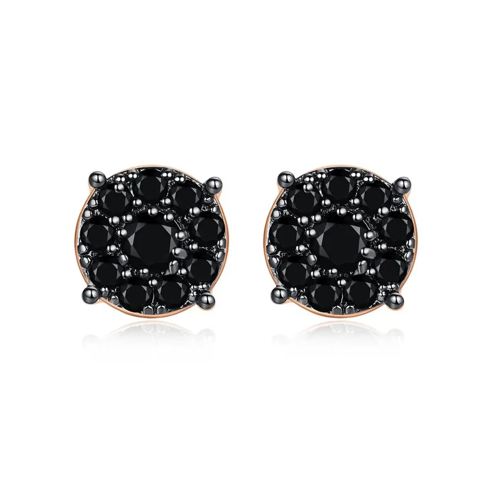 

LUOTEEMI Cubic Zirconia Jewelry Earrings Zircon Stone New Earrings Black CZ Stud Earring