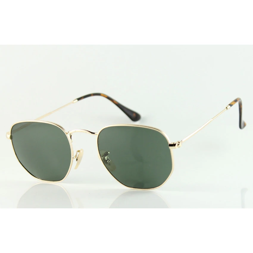

New Fashion Square Metal Sunglasses Mens/Womens Brand 3548N Gold Sunglasses Designer Sunglasses Green Lens  Box, N/a