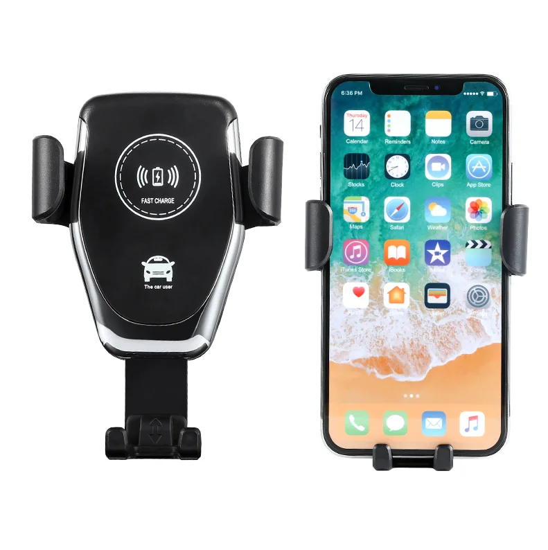 

BUBM Fast QI Wireless Mobile Phone Charger Car Mount, Black