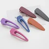 Solid Color Scrub Snap Hair Clips for Women Girls Cute BB Hairpins Metal Barrette Hair Accessories