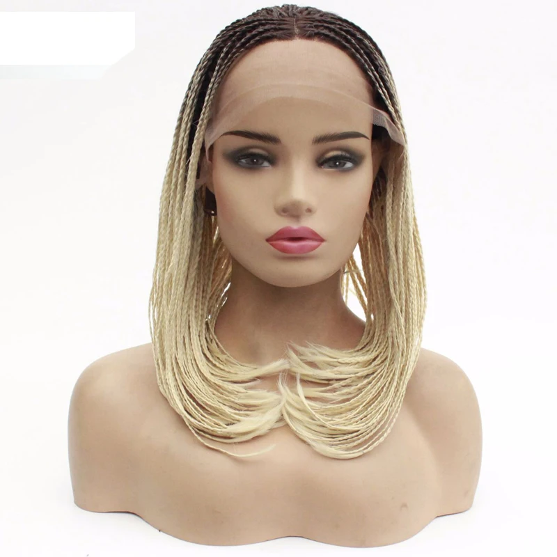 

Wholesale Lace Front Wigs with Natural Line Bob Senegalese Twist Wigs Hand-tied Part Half Hand-made Glueless Braided Wigs